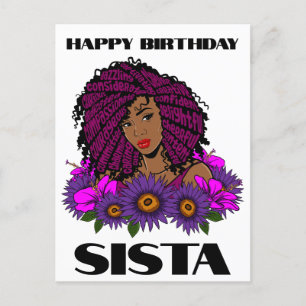 Custom Personalized Black Girl Magic Spring Easter Postcard