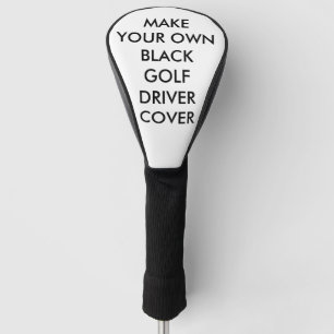 Custom Personalized Black Golf Driver Club Cover
