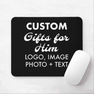 Custom Personalized Black Mouse Pad
