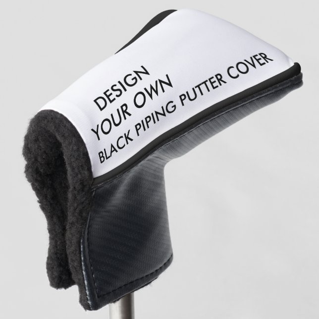 Custom Personalized Black Putter Golf Club Cover (3/4 Front)