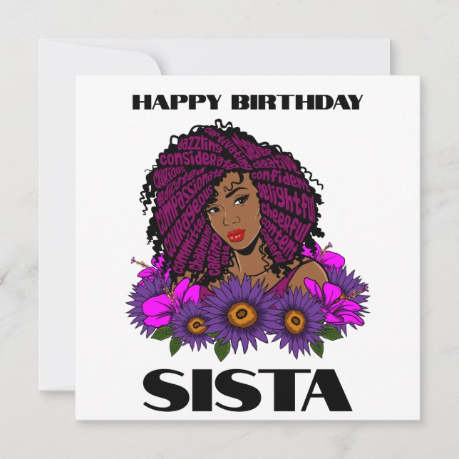 Custom Personalized Black Queen Spring Easter Card (Front)