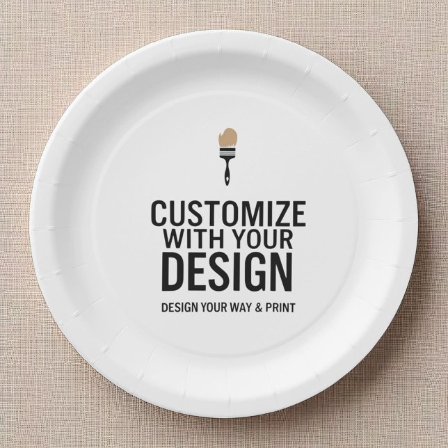 Custom Personalized Blank Company Branded Paper Plate (Creator Uploaded)