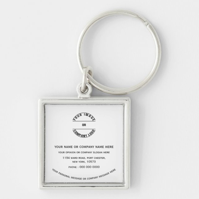 Custom personalized Blank Template  1.375" Keychain (Front)