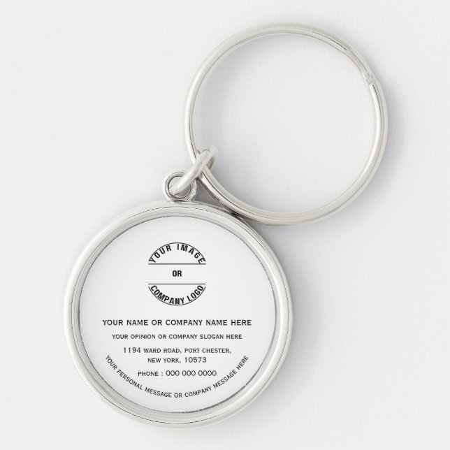Custom personalized Blank Template  1.44" Metal Keychain (Front)