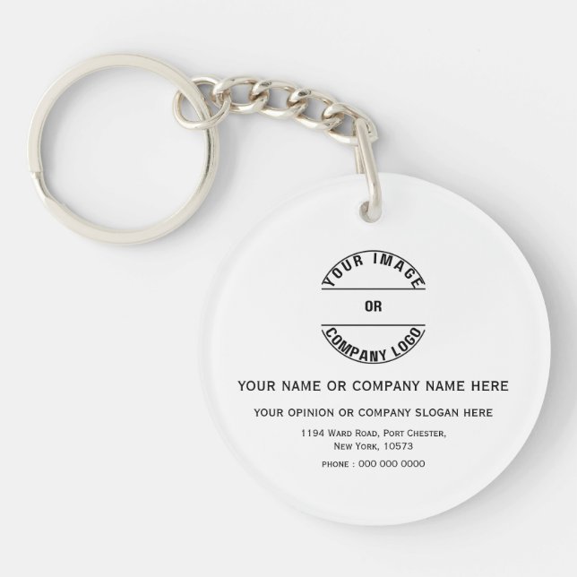 Custom Personalized Blank Template 2" Diameter Keychain (Front)