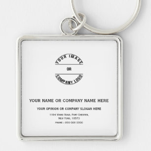 Custom Personalized Blank Template 2" l x 2" w Keychain
