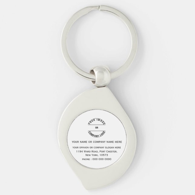 Custom Personalized Blank Template Keychain (Front)