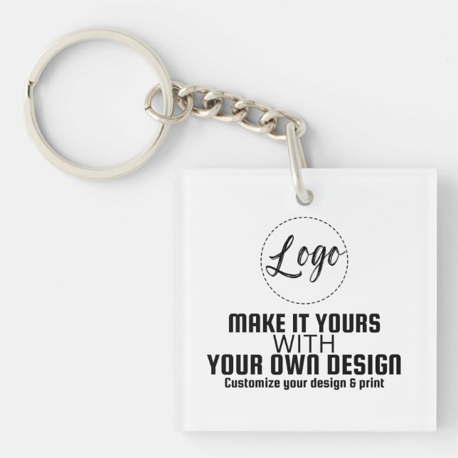 Custom Personalized Blank Template Keychain (Front)