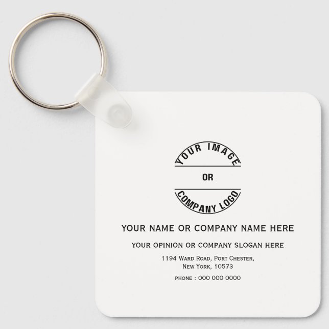 Custom Personalized Blank Template Keychain (Front)