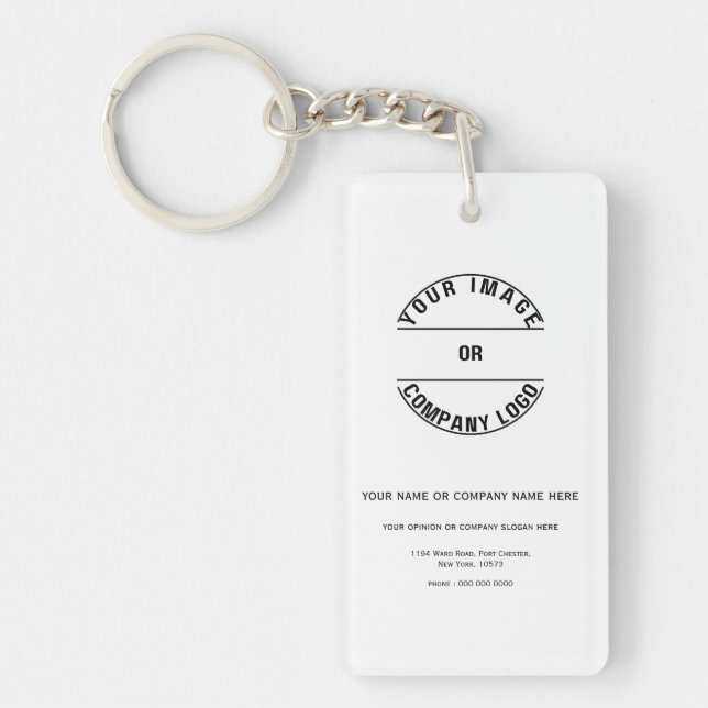 Custom Personalized Blank Template  Keychain (Front)