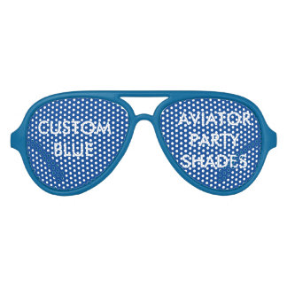 Custom Personalized Blue Aviator Party Shades
