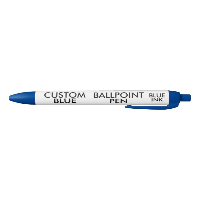 Custom Personalized Blue Ink Ballpoint Pens (Bottom)
