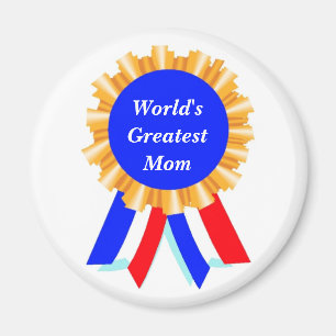 Custom Personalized Blue Ribbon Award Magnets