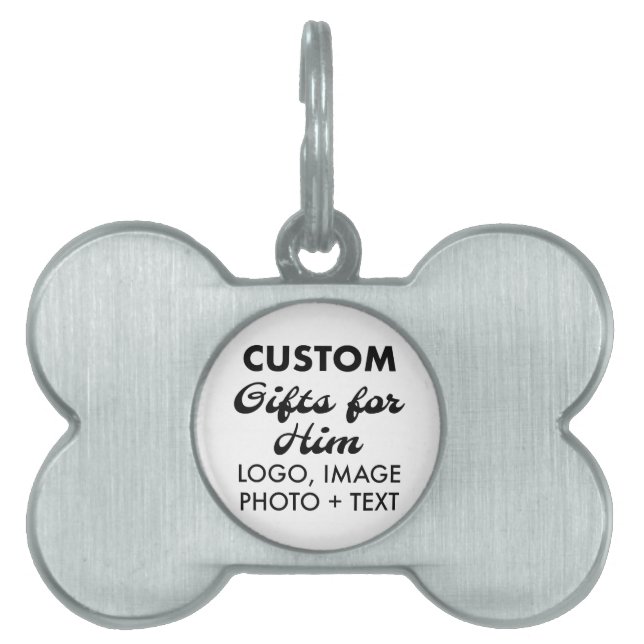 Custom personalized Bone Shaped Dog Tag (Front)