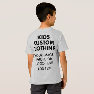 Custom Personalized BOY'S T-SHIRT - ASH GREY