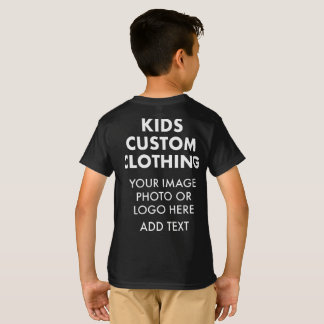 Custom Personalized BOY'S T-SHIRT - BLACK