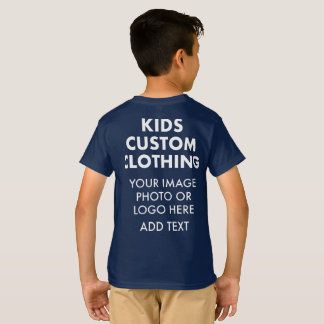 Custom Personalized BOY'S T-SHIRT - NAVY BLUE