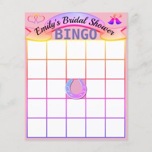 Custom Personalized Bridal Shower Bingo Cards