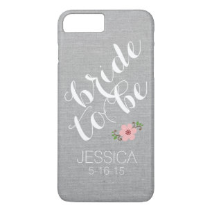 Custom personalized bride to be name wedding date iPhone 8 plus/7 plus case