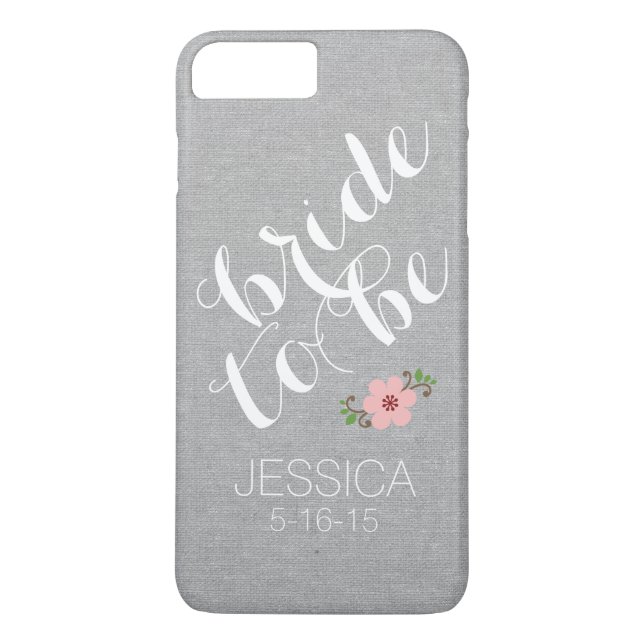Custom personalized bride to be name wedding date Case-Mate iPhone case (Back)