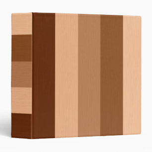 Custom Personalized Brown Stripes Binder