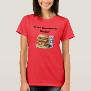 Custom Personalized Burger Restaurant Diner Name  T-Shirt
