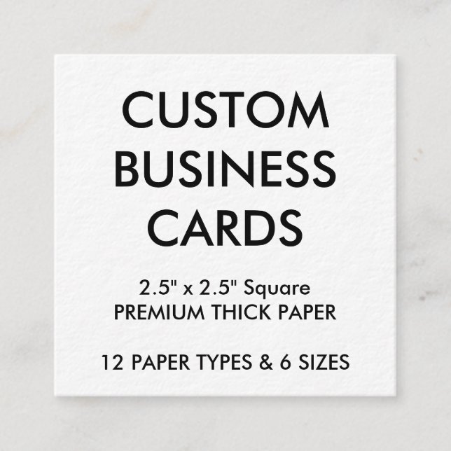 Custom Personalized Business Cards Blank Template (Front)