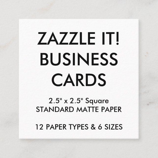 Custom Personalized Business Cards Blank Template (Front)