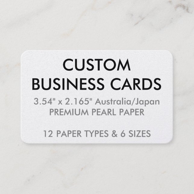 Custom Personalized Business Cards Blank Template (Front)