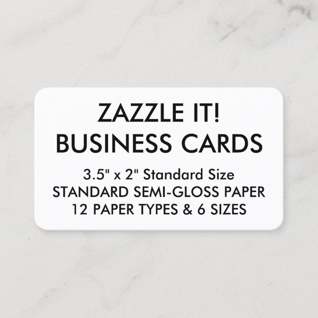 Custom Personalized Business Cards Blank Template (Front)