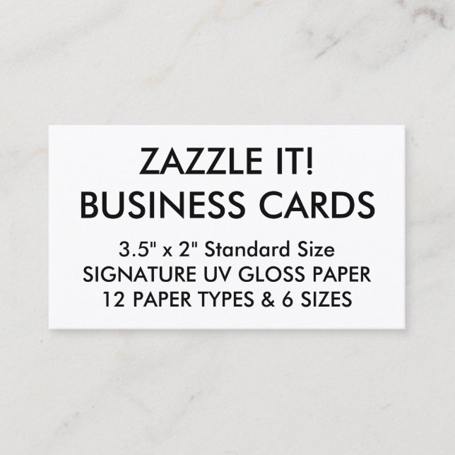 Custom Personalized Business Cards Blank Template (Front)