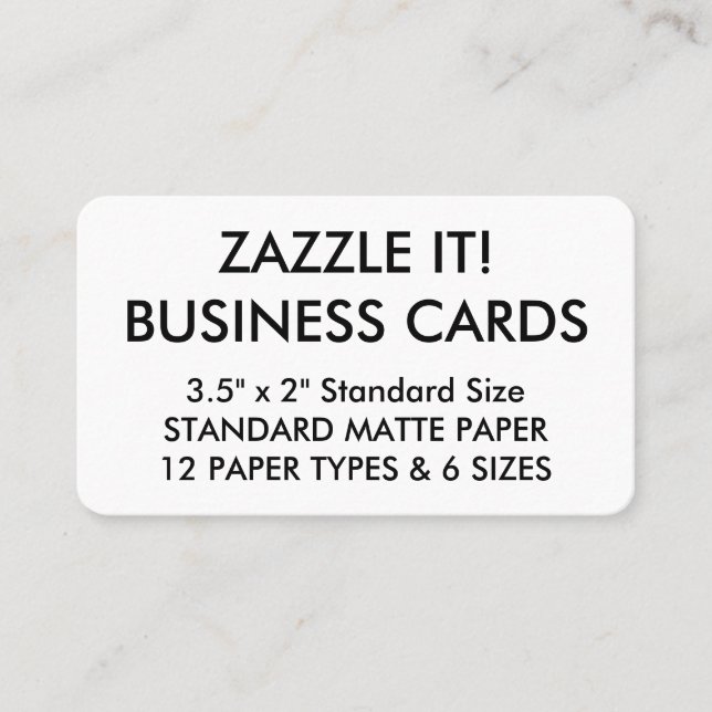 Custom Personalized Business Cards Blank Template (Front)