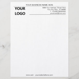 Custom Personalized Business Letterhead with Logo