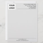 Custom Personalized Business Letterhead with Logo<br><div class="desc">Custom Colours and Font - Simple Personalized Your Business Letterhead with Logo - Add Your Logo - Image or QR Code / Name - Company / Address - Contact Information / more - Resize and move or remove and add elements / image with Customization tool ! Choose Font / Size...</div>