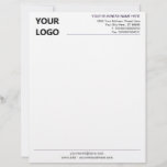 Custom Personalized Business Letterhead with Logo<br><div class="desc">Custom Colours and Font - Personalized Your Business Office Letterhead with Logo - Add Your Logo - Image - or QR Code / Business Name - Company / Address - Contact Information / more - Resize and move or remove and add elements / image with Customization tool. Choose / Add...</div>