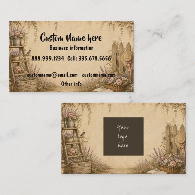 Custom Personalized Business Logo or QR Code Card (Front/Back)