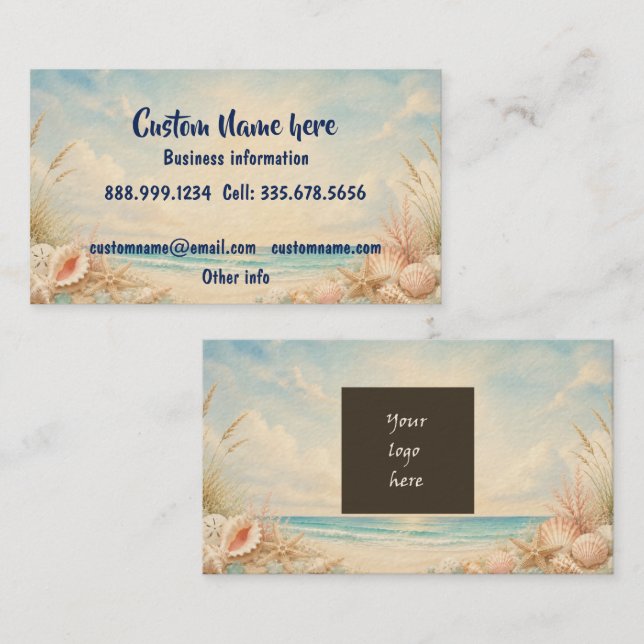 Custom Personalized Business Logo or QR Code Card (Front/Back)