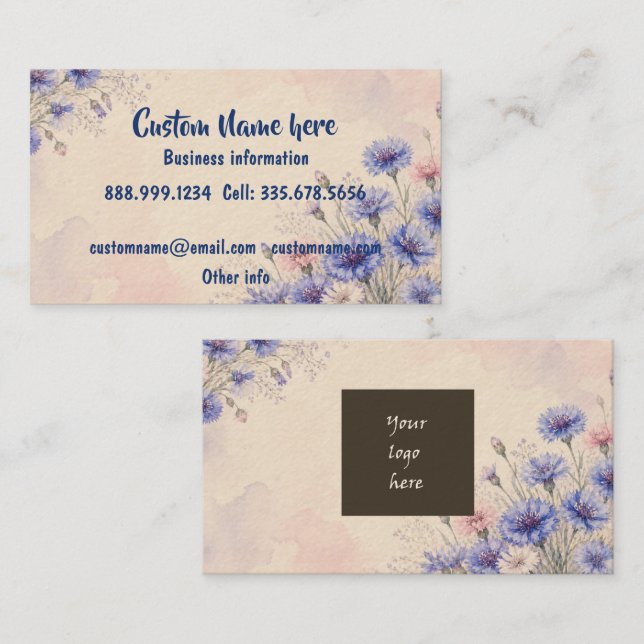 Custom Personalized Business Logo or QR Code Card (Front/Back)