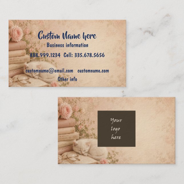 Custom Personalized Business Logo or QR Code Card (Front/Back)