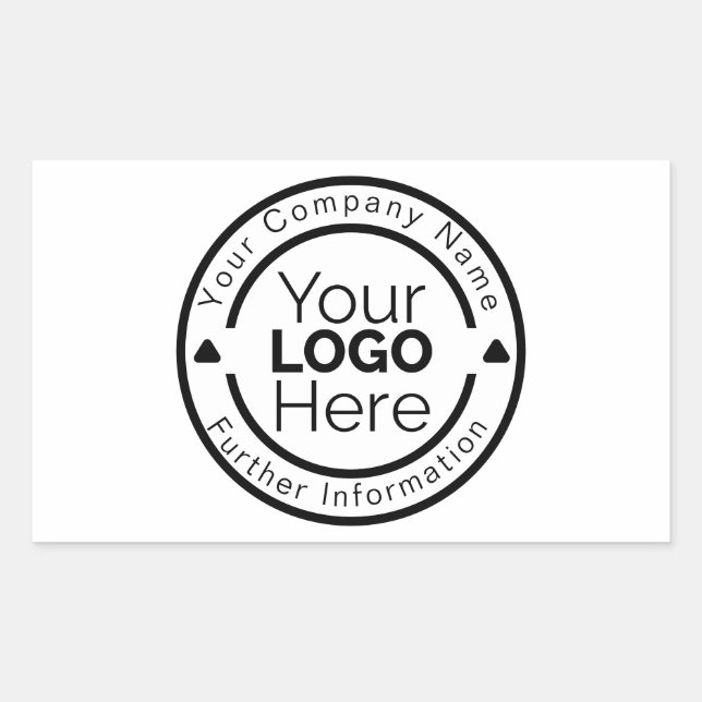 Custom Personalized Business Logo Rubber Stamp Sticker (Front)