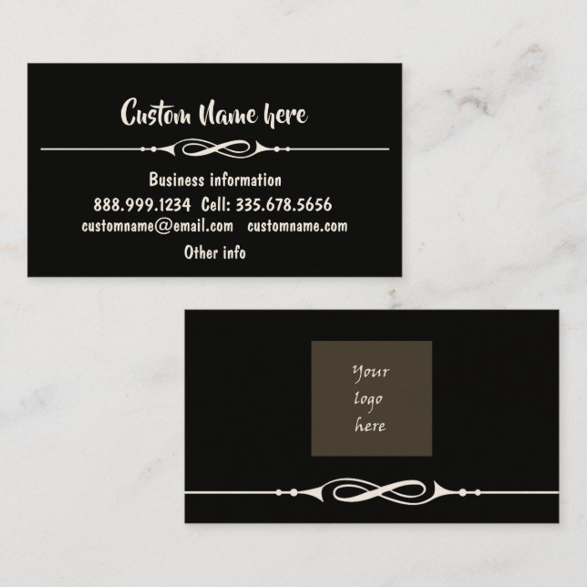 Custom Personalized Business with Your Logo Card (Front/Back)