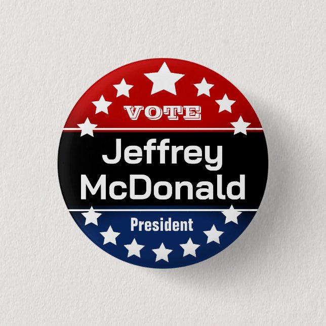 Custom Personalized Campaign Template 1 Inch Round Button (Front)