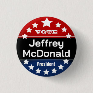 Custom Personalized Campaign Template 1 Inch Round Button