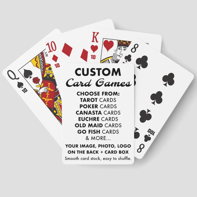 Custom Personalized CANASTA Playing Cards Pack (Back)