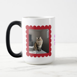 Custom Personalized Cat Photo - 2 Photo Magic Mug