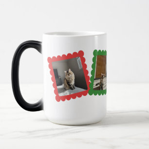 Custom Personalized Cat Photo - 2 Photo  Magic Mug