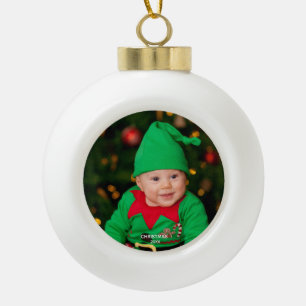 Custom Personalized Christmas Baby Photo Ornament