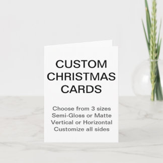 Custom Personalized Christmas Card Blank Template