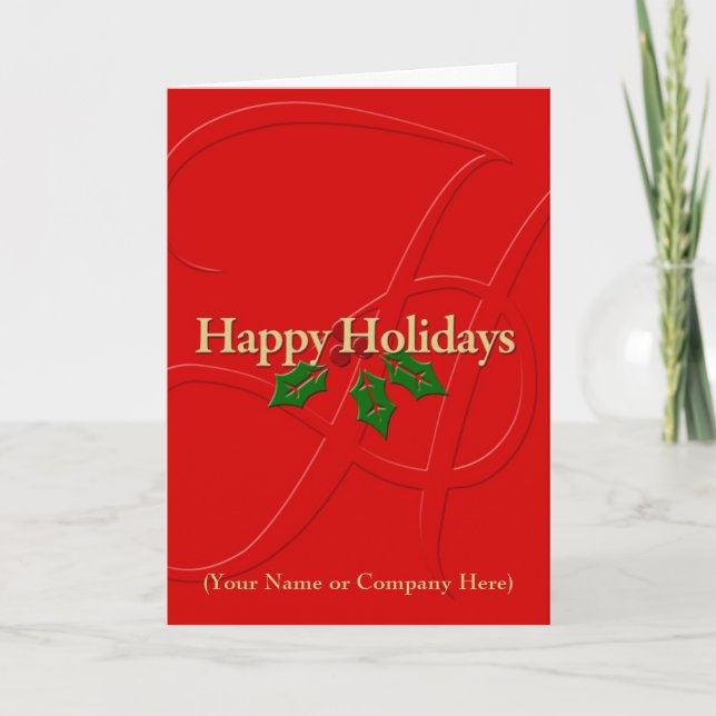 Custom Personalized Christmas Card w/ Logo (Front)