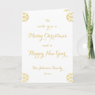 Custom Personalized Christmas New Years Holiday Card